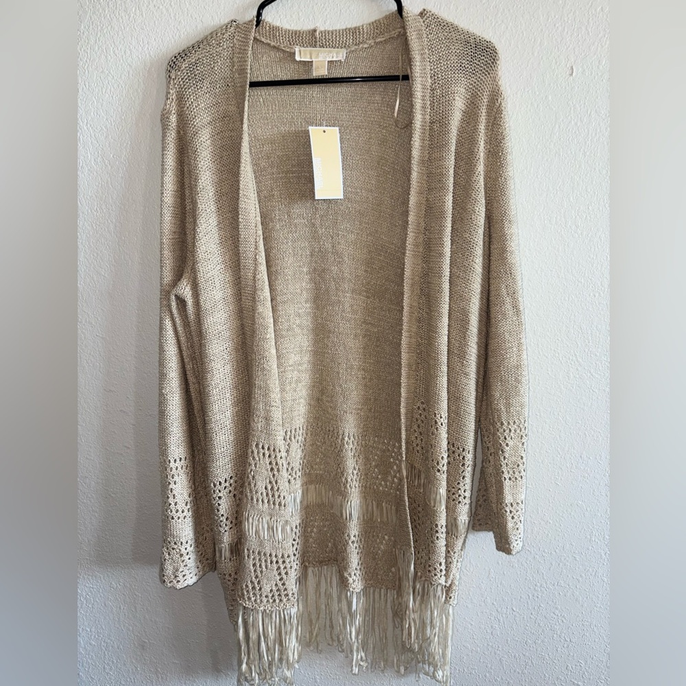 Michael Kors Tan Knit Cardigan